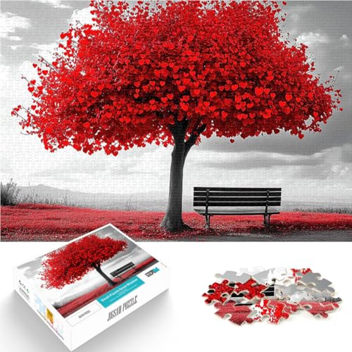 Puzzle für Teenager 1000 Teile Herzförmiger Baum Lernspielzeug für die ganze Familie Wanddekoration Einzigartige Geburtstags 26x38cm von BKDNNUJR
