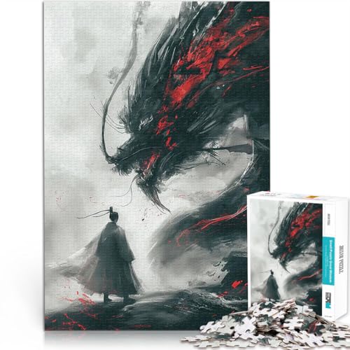 Puzzle für Teenager 1000 Teile Japanischer Samurai-Drache für Lernspiel-Herausforderungsspielzeug Heimdekoration Spielzeug 50x70cm Puzzle für Teenager 1000 Teile Japanischer Samurai-Drache für Lernspiel-Herausforderungsspielzeug Heimdekoration Spielzeug 50x70cm von BKDNNUJR