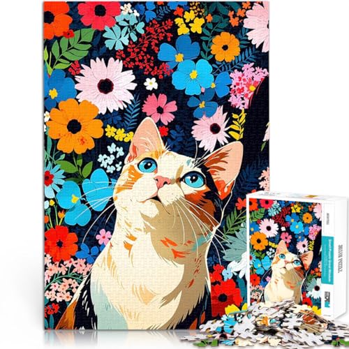 Puzzle für Teenager 1000 Teile Katze in einem Blumengarten Spielzeug für die ganze Familie Wunschliste mit dem Weihnachtsmann 50x70cm Puzzle für Teenager 1000 Teile Katze in einem Blumengarten Spielzeug für die ganze Familie Wunschliste mit dem Weihnachtsmann 50x70cm von BKDNNUJR