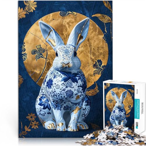 Puzzle für Teenager 1000 Teile Kintsugi Porzellanhase Dekomprimierendes intellektuelles Lernspielzeug Tolles Geschenk für Spiele 50x70cm Puzzle für Teenager 1000 Teile Kintsugi Porzellanhase Dekomprimierendes intellektuelles Lernspielzeug Tolles Geschenk für Spiele 50x70cm von BKDNNUJR
