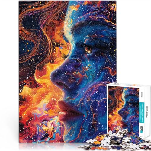 Puzzle für Teenager 1000 Teile Kosmische Frau Familienspiel zum Stressabbau, schwierige Herausforderung Tolles Geschenk für Spiele 50x70cm von BKDNNUJR