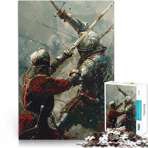 Puzzle für Teenager 1000 Teile Mittelalterlicher Schwertkampf für Lernspiel-Herausforderungsspielzeug tolles Geschenk 26x38cm Puzzle für Teenager 1000 Teile Mittelalterlicher Schwertkampf für Lernspiel-Herausforderungsspielzeug tolles Geschenk 26x38cm von BKDNNUJR