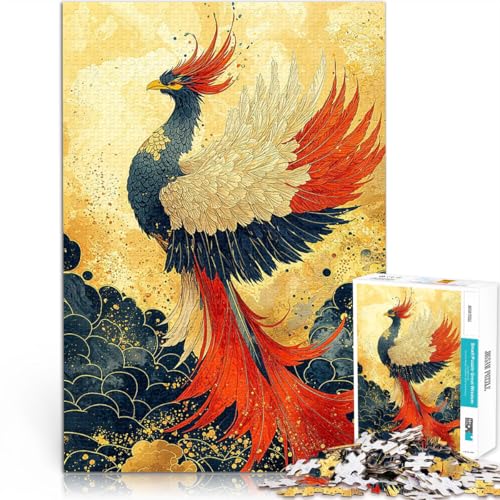 Puzzle für Teenager 1000 Teile Phönix im Flug Gehirnintelligenz-Herausforderung süchtig machendes Spielzeug Geburtstagsgeschenk, Geschenke 50x70cm von BKDNNUJR