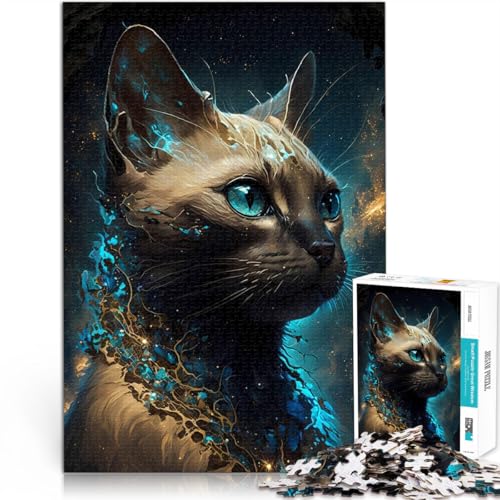 Puzzle für Teenager 1000 Teile Siamkatze Fiktional Stressabbau Schwierige Herausforderung Geschenke für Freunde und Familie 50x70cm Puzzle für Teenager 1000 Teile Siamkatze Fiktional Stressabbau Schwierige Herausforderung Geschenke für Freunde und Familie 50x70cm von BKDNNUJR