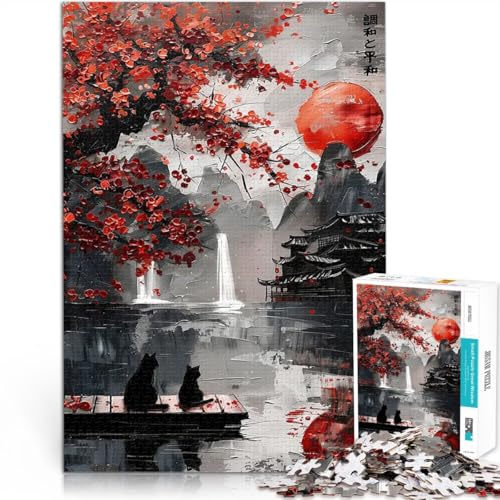 Teenager 1000 Teile Puzzle Abstrakter japanischer Malstil Anspruchsvolles Spiel und Familienspaß Wanddekoration 50x70cm Teenager 1000 Teile Puzzle Abstrakter japanischer Malstil Anspruchsvolles Spiel und Familienspaß Wanddekoration 50x70cm von BKDNNUJR