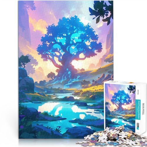 Teenager 1000 Teile Puzzle Baum der Herkunft Landschaft Spielzeug-Intellektuelles Spiel Geschenke für Freunde und Familie 26x38cm von BKDNNUJR