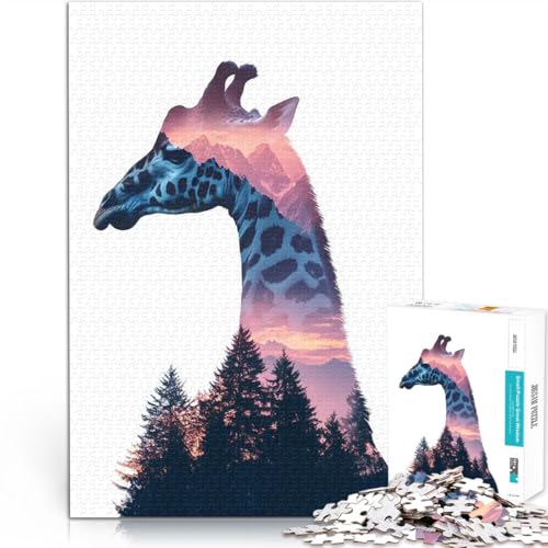 Teenager 1000 Teile Puzzle Giraffe Berg Sonnenuntergang Spielzeug für die ganze Familie Geeignet für die Schreibtischdekoration 26x38cm Teenager 1000 Teile Puzzle Giraffe Berg Sonnenuntergang Spielzeug für die ganze Familie Geeignet für die Schreibtischdekoration 26x38cm von BKDNNUJR