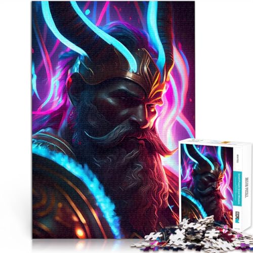 Teenager 1000 Teile Puzzle Heimdall Nordische Mythologie Spielzeug-Intellektuelles Spiel Tolle Geschenke und Spielzeuge 50x70cm von BKDNNUJR