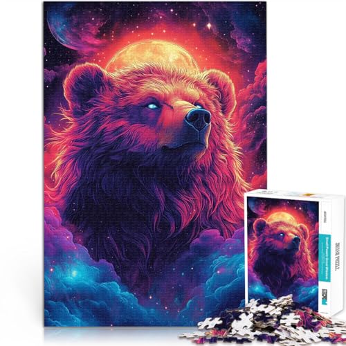 Teenager 1000 Teile Puzzle Himmlischer Bär des sternenklaren Mondes Quizspiel denn eignet ganze Familie 50x70cm von BKDNNUJR