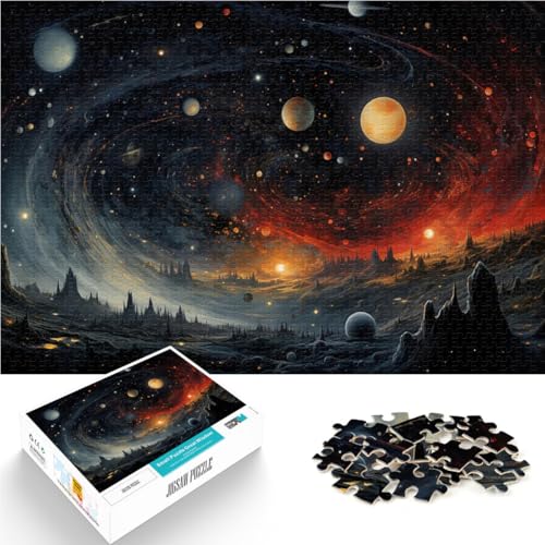 Teenager 1000 Teile Puzzle Kosmische Nachtlandschaft Pädagogisches Spielzeug zum Stressabbau Tolle Geschenke und Spielzeuge 26x38cm Teenager 1000 Teile Puzzle Kosmische Nachtlandschaft Pädagogisches Spielzeug zum Stressabbau Tolle Geschenke und Spielzeuge 26x38cm von BKDNNUJR