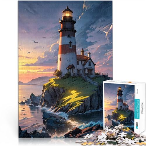 Teenager 1000 Teile Puzzle Leuchtturm Ozean Fantasie lustige Spiele für die ganze Familie Lernspiel für Geburtstag, Weihnachten 26x38cm Teenager 1000 Teile Puzzle Leuchtturm Ozean Fantasie lustige Spiele für die ganze Familie Lernspiel für Geburtstag, Weihnachten 26x38cm von BKDNNUJR