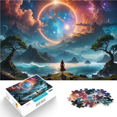 Teenager 1000 Teile Puzzle Mädchen auf einem Felsen und See Spielzeug Lernspiele Stressabbau Geburtstagsgeschenk, Geschenke, Wandkunst 26x38cm Teenager 1000 Teile Puzzle Mädchen auf einem Felsen und See Spielzeug Lernspiele Stressabbau Geburtstagsgeschenk, Geschenke, Wandkunst 26x38cm von BKDNNUJR