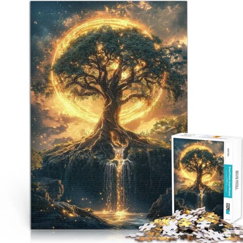 Teenager 1000 Teile Puzzle Mystischer Baum mit Goldener Aura Geschenke zum Suchbegriff: Herausfordernde Spiele Tolles Geschenk für Spiele 26x38cm Teenager 1000 Teile Puzzle Mystischer Baum mit Goldener Aura Geschenke zum Suchbegriff: Herausfordernde Spiele Tolles Geschenk für Spiele 26x38cm von BKDNNUJR