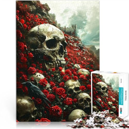 Teenager 1000 Teile Puzzle Totenköpfe und Rosen Familienspiel zum Stressabbau, schwierige Herausforderung Tolles Geschenk für Spiele 50x70cm Teenager 1000 Teile Puzzle Totenköpfe und Rosen Familienspiel zum Stressabbau, schwierige Herausforderung Tolles Geschenk für Spiele 50x70cm von BKDNNUJR