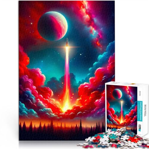 Teenager 1000 Teile Puzzle Weltraumraketen-Abenteuer Lernspielzeug für die ganze Familie Tolle Geschenke und Spielzeuge 26x38cm von BKDNNUJR