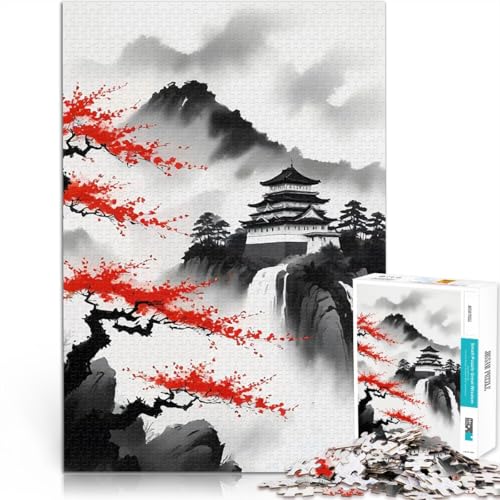 Teenager 1000-teiliges Puzzle Japanische Berglandschaft Anspruchsvoll, Aber lustig und humorvoll Tolles Geschenk für Spiele 26x38cm von BKDNNUJR