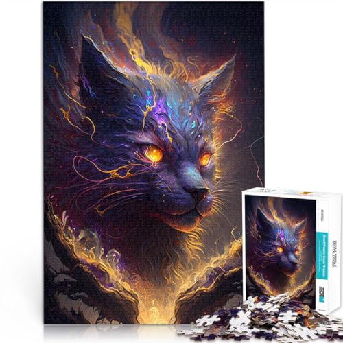 Teenager 1000-teiliges Puzzle Luchskatze Beliebt Lernspielzeug für die ganze Familie denn eignet ganze Familie 50x70cm von BKDNNUJR