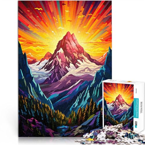 Teenager 1000-teiliges Puzzle Popart Berge Gehirnintelligenz-Herausforderung süchtig machendes Spielzeug Perfekte Dekoration 26x38cm Teenager 1000-teiliges Puzzle Popart Berge Gehirnintelligenz-Herausforderung süchtig machendes Spielzeug Perfekte Dekoration 26x38cm von BKDNNUJR