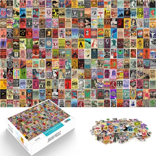 Teenager 1000-teiliges Puzzle Retro-Kunst-Mosaik-Poster Spielzeug Lernspiele Stressabbau Tolle Geschenke und Spielzeuge 26x38cm Teenager 1000-teiliges Puzzle Retro-Kunst-Mosaik-Poster Spielzeug Lernspiele Stressabbau Tolle Geschenke und Spielzeuge 26x38cm von BKDNNUJR