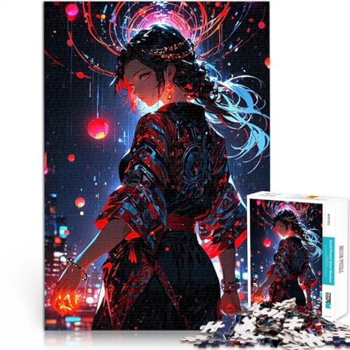 Teenager-Puzzle 1000 Teile Anime-Mädchen im roten Kimono für Lernspiel-Herausforderungsspielzeug Geburtstagsgeschenk, Geschenke 50x70cm Teenager-Puzzle 1000 Teile Anime-Mädchen im roten Kimono für Lernspiel-Herausforderungsspielzeug Geburtstagsgeschenk, Geschenke 50x70cm von BKDNNUJR