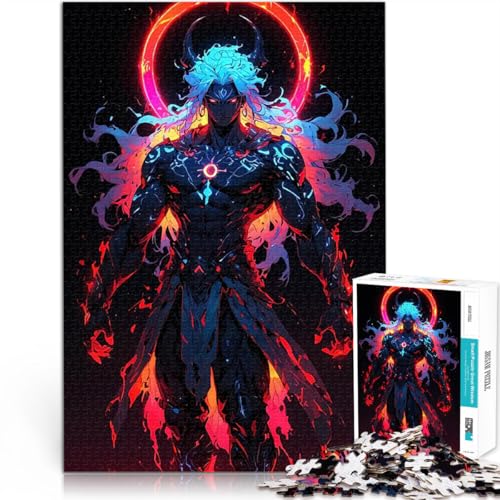 Teenager-Puzzle 1000 Teile Dämonische Figur mit Heiligenschein Anspruchsvoll, Aber lustig und humorvoll Kunstwerk Geschenk 26x38cm Teenager-Puzzle 1000 Teile Dämonische Figur mit Heiligenschein Anspruchsvoll, Aber lustig und humorvoll Kunstwerk Geschenk 26x38cm von BKDNNUJR