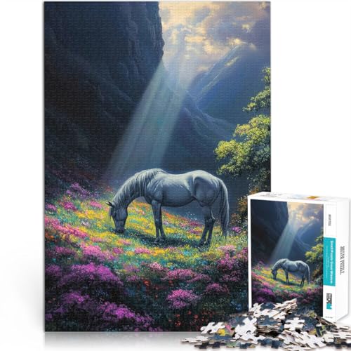 Teenager-Puzzle 1000 Teile Das Pferd der Morgenröte lustige Spiele für die ganze Familie Geschenke für Freunde und Familie 26x38cm von BKDNNUJR