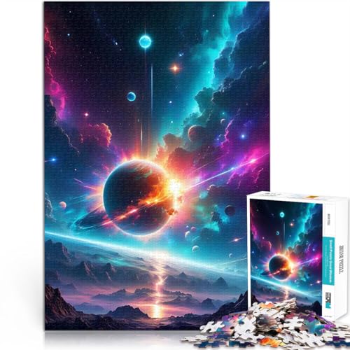 Teenager-Puzzle 1000 Teile Explodierende Galaxien Spielzeug-Intellektuelles Spiel mit vollständig ineinander greifenden, zufällig geformten Teilen 26x38cm Teenager-Puzzle 1000 Teile Explodierende Galaxien Spielzeug-Intellektuelles Spiel mit vollständig ineinander greifenden, zufällig geformten Teilen 26x38cm von BKDNNUJR