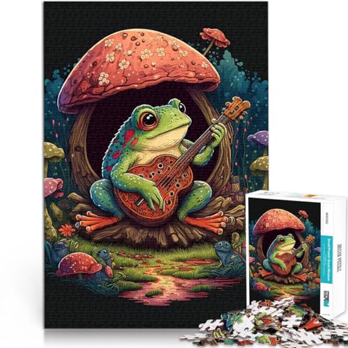 Teenager-Puzzle 1000 Teile Frosch spielt Banjo Gehirnintelligenz-Herausforderung süchtig machendes Spielzeug Wohnkunstdekor 26x38cm Teenager-Puzzle 1000 Teile Frosch spielt Banjo Gehirnintelligenz-Herausforderung süchtig machendes Spielzeug Wohnkunstdekor 26x38cm von BKDNNUJR