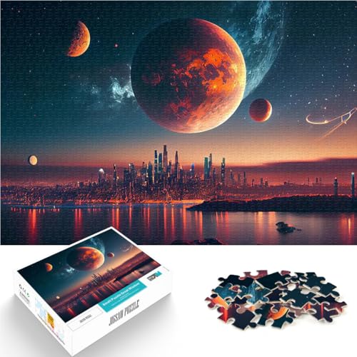 Teenager-Puzzle 1000 Teile Metropole der Zukunft Pädagogisches Spielzeug zum Stressabbau Lernspiel für Geburtstag, Weihnachten 50x70cm Teenager-Puzzle 1000 Teile Metropole der Zukunft Pädagogisches Spielzeug zum Stressabbau Lernspiel für Geburtstag, Weihnachten 50x70cm von BKDNNUJR