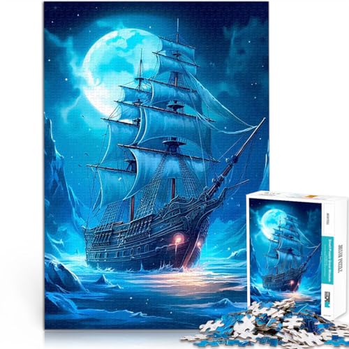 Teenager-Puzzle 1000 Teile Piratenschiff-Landschaft Lernspiel-Herausforderungsspielzeug Künstlersammlung, Bildende Kunst 50x70cm von BKDNNUJR