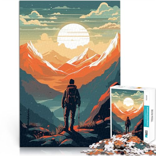 Teenager-Puzzle 1000 Teile Retro Bergwandern Familienspiel zum Stressabbau, schwierige Herausforderung Tolles Geschenk für Spiele 50x70cm Teenager-Puzzle 1000 Teile Retro Bergwandern Familienspiel zum Stressabbau, schwierige Herausforderung Tolles Geschenk für Spiele 50x70cm von BKDNNUJR