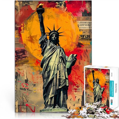 Teenager-Puzzle 1000 Teile Skulptur Liberty USA Gehirnintelligenz-Herausforderung süchtig machendes Spielzeug Wohnkunstdekor 50x70cm Teenager-Puzzle 1000 Teile Skulptur Liberty USA Gehirnintelligenz-Herausforderung süchtig machendes Spielzeug Wohnkunstdekor 50x70cm von BKDNNUJR