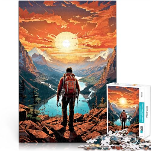 Teenager-Puzzle 1000 Teile Wandern auf die Gipfel der Berge Stressabbau Schwierige Herausforderung Kunstwerk Geschenk 26x38cm Teenager-Puzzle 1000 Teile Wandern auf die Gipfel der Berge Stressabbau Schwierige Herausforderung Kunstwerk Geschenk 26x38cm von BKDNNUJR