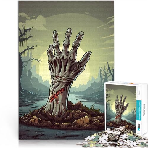 Teenager-Puzzle 1000 Teile Zombiehand streckt Sich nach Oben Anspruchsvolles Spiel und Familienspaß tolles Geschenk 50x70cm von BKDNNUJR