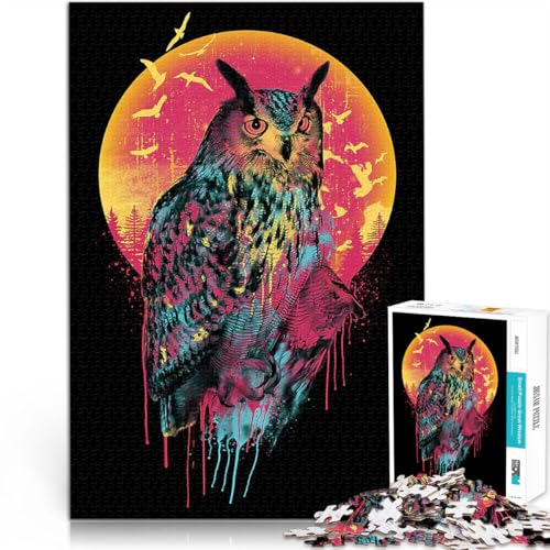 Teenager-Puzzles 1000 Teile Eule lebendig Gehirnintelligenz-Herausforderung süchtig machendes Spielzeug Für Paare geeignet 50x70cm Teenager-Puzzles 1000 Teile Eule lebendig Gehirnintelligenz-Herausforderung süchtig machendes Spielzeug Für Paare geeignet 50x70cm von BKDNNUJR