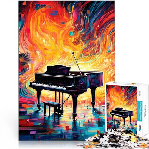 Teenager-Puzzles 1000 Teile Klavier bunt Gehirnintelligenz-Herausforderung süchtig machendes Spielzeug Heimdekoration Spielzeug 26x38cm von BKDNNUJR
