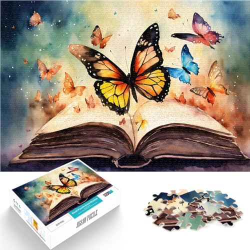 Teenager-Puzzles 1000 Teile Schmetterlingsbücher Magisch Lernspiel-Herausforderungsspielzeug Geburtstagsgeschenk, Geschenke, Wandkunst 26x38cm von BKDNNUJR