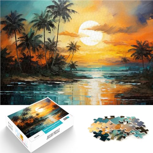 Teenager-Puzzles 1000 Teile Tropische Sonnenuntergangs-Meereslandschaft Herausforderndes Spiel Lernspiel für Geburtstag, Weihnachten 50x70cm Teenager-Puzzles 1000 Teile Tropische Sonnenuntergangs-Meereslandschaft Herausforderndes Spiel Lernspiel für Geburtstag, Weihnachten 50x70cm von BKDNNUJR