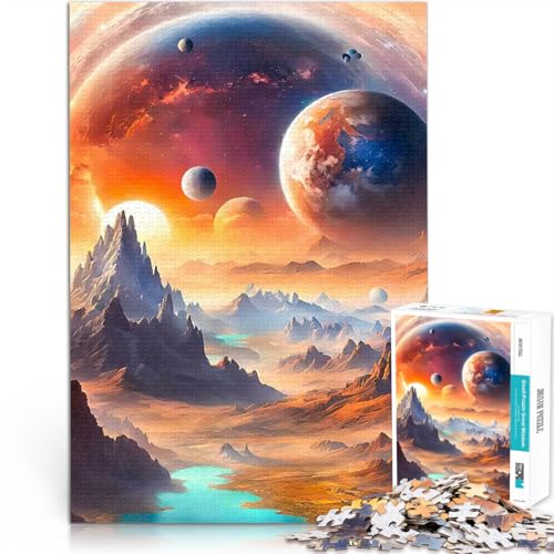 Teenager-Puzzles 1000 Teile Weltraumturm Gehirnintelligenz-Herausforderung süchtig machendes Spielzeug Lustiges Geschenk 26x38cm von BKDNNUJR