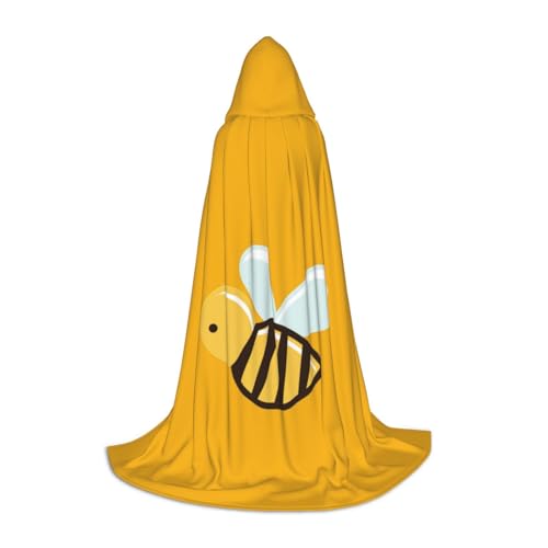BKDODKS Halloween-Kapuzenumhang mit Cartoon-Bienen-Druck, Unisex, für Cosplay, Gothic, Renaissance und mehr von BKDODKS