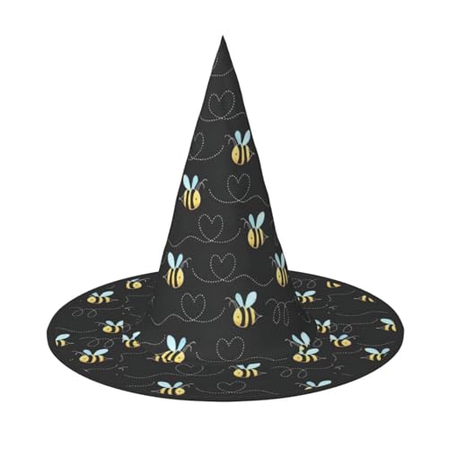BKDODKS Lustige Halloween-Hüte mit Bienen-Motiv, einzigartige Party-Dekoration, gruselige Hexenhüte für Damen und Herren von BKDODKS
