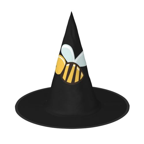 BKDODKS Lustige Halloween-Hüte mit Cartoon-Bienen-Druck, einzigartige Party-Dekoration, gruselige Hexenhüte für Damen und Herren von BKDODKS