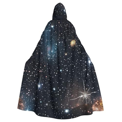 BKDODKS Umhang mit Sternbild, Sternhaufen und Galaxien, vielseitiger Kapuzenumhang für Halloween, Cosplay, Partys, Festivals, Kapuzenumhang von BKDODKS