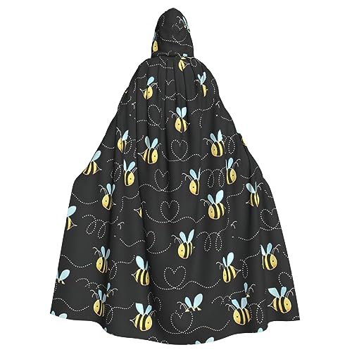 BKDODKS Vielseitiger Kapuzenumhang mit Bienen-Motiv, Halloween-Umhang, Cosplay, Partys, Festivals, Kapuzenumhang von BKDODKS