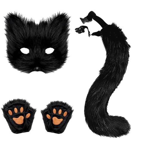 BKGBQAOW Therian Mask Fox Done Furry, Tier Fuchs Kostüm Set Mit Maskenhandschuhen Und Schwanz, Rollenspiel Kostüm Set, Verwendet Für Ausgefallene Kleidung Zubehör BKGBQAOW Therian Mask Fox Done Furry, Tier Fuchs Kostüm Set Mit Maskenhandschuhen Und Schwanz, Rollenspiel Kostüm Set, Verwendet Für Ausgefallene Kleidung Zubehör von BKGBQAOW
