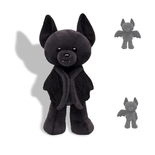 Halloween Kuscheltiere, Fledermaus-Plüschbär, Einzigartiges Und Innovatives Design, Charmantes Lächeln Und Spitze ZäHne, Fügen Eine Festliche Atmosphäre Hinzu von BKGBQAOW