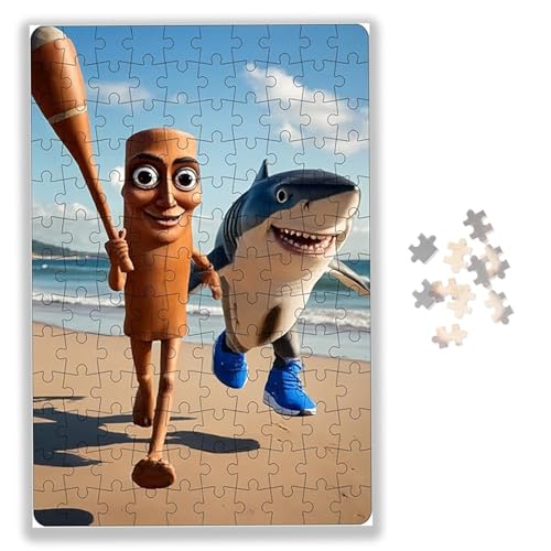 Italien Brainrot Spiel, Papier Puzzle Spielzeug, Tung Tung Tung Tung Sahur, Kinderspielzeug, Abstrakte Einzigartige Dekoration, Geschenke von BKGBQAOW