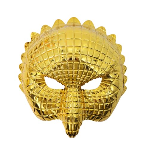 BKPAPTXY Goldene Löwenmasken für Herren, Halloween, Tier-Gesichtsmaske, leicht, Vollgesichtsbedeckung, Maskerade, Party, Kopfbedeckung (goldene Eule B, 23 x 21 x 9 cm) von BKPAPTXY