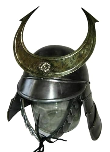 BLACK SKY NAUTICALS 18GA Mittelalterlicher Samurai Ritter Larp Helm Replik Mit Futter von BLACK SKY NAUTICALS
