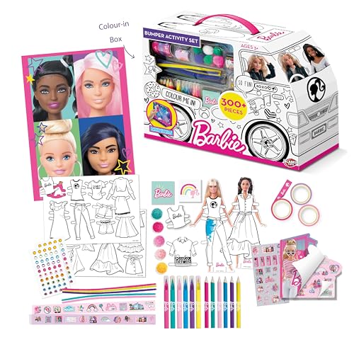 BLADEZ Barbie Bumper Activity Set, Arts and Crafts, Licensed Stationary Set with Pens and Stickers, Color-in Camper Van, 300+ Pieces Creative Maker Kitz Toyz BLADEZ Barbie Bumper Activity Set, Arts and Crafts, Licensed Stationary Set with Pens and Stickers, Color-in Camper Van, 300+ Pieces Creative Maker Kitz Toyz von BLADEZ